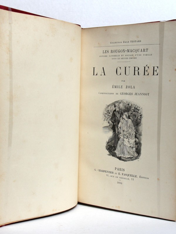 La Curée. Émile Zola. Page titre.  Livre ancien. 1894.