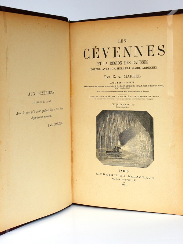 Les Cévennes. E. A. Martel. Delagrave. 1894. Page titre.