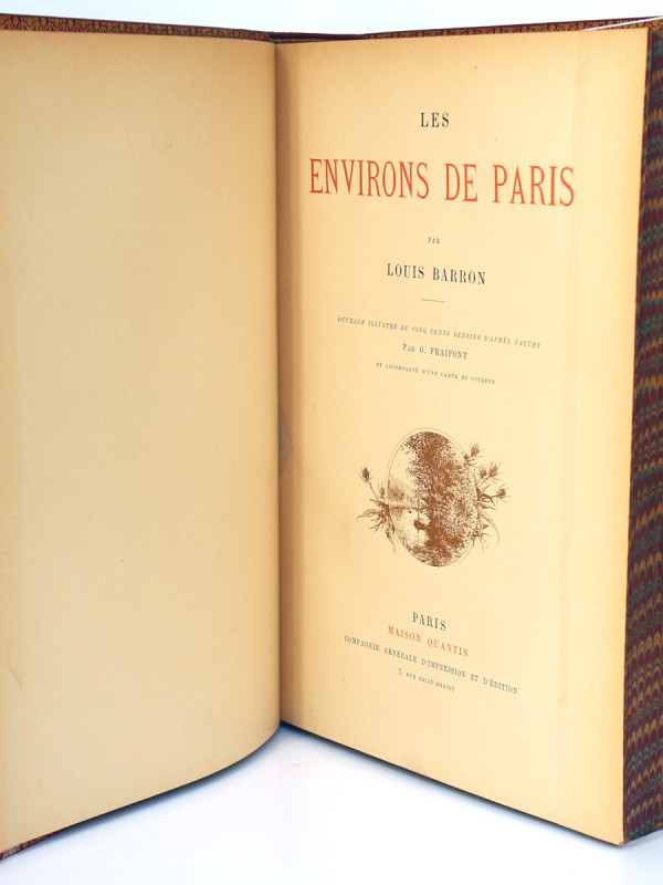 Les Environs de Paris. Louis Barron. Illustrations de Fraipont. Fin 19e siècle. Page Titre.