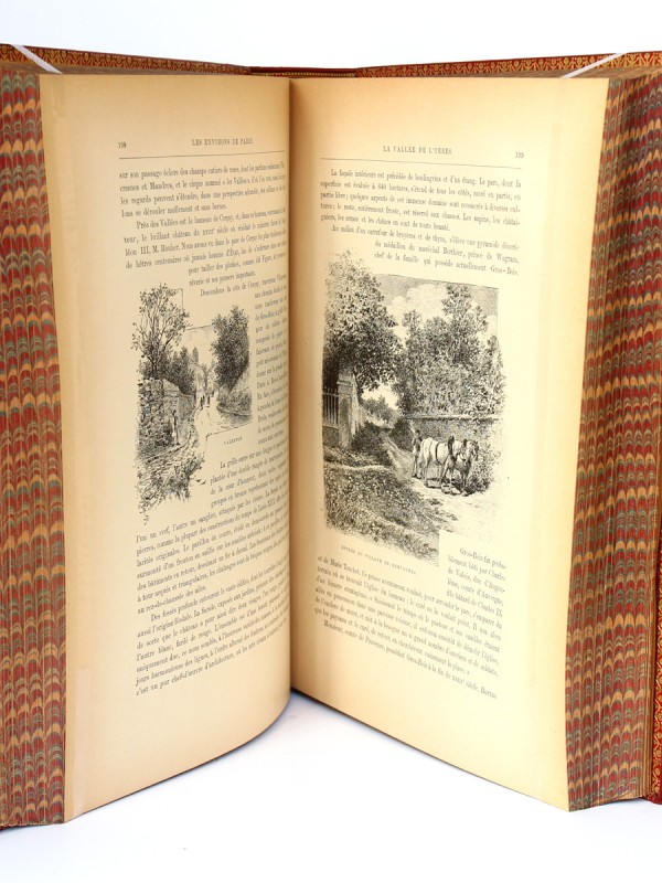 Les Environs de Paris. Louis Barron. Illustrations de Fraipont. Fin 19e siècle. Pages intérieures 1.