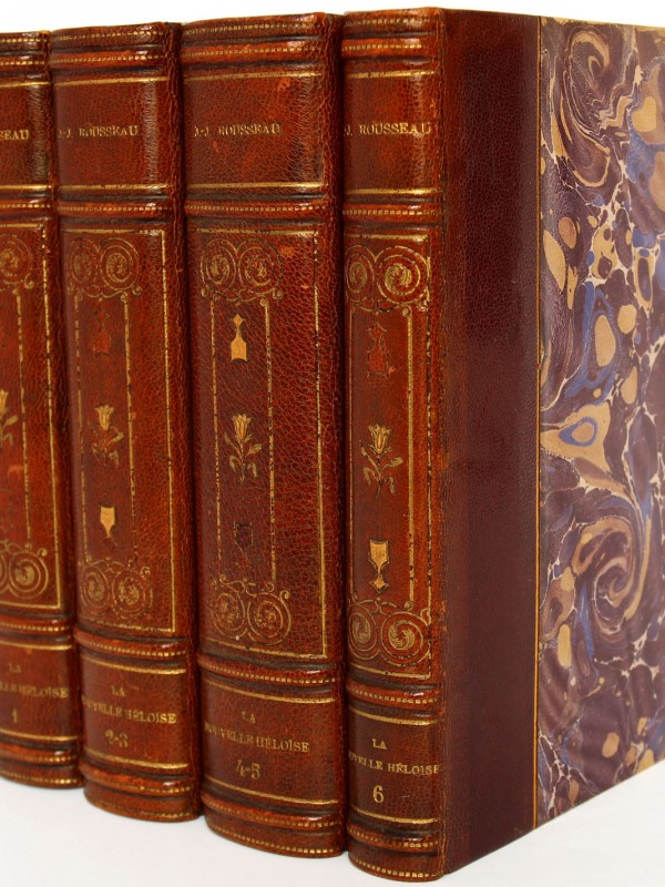La Nouvelle Héloïse Jean-Jacques Rousseau. Jouaust 1889. Livre relié, 4 volumes.
