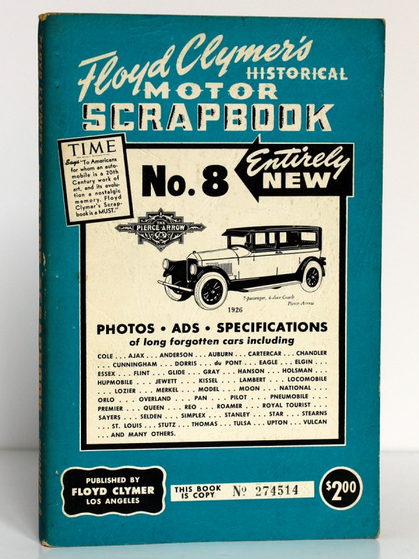 Floyd Clymer's Historical Motor Scrapebook n°8. 1955. Couverture.