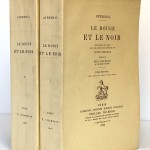 Le Rouge et le noir. Stendhal. Librairie ancienne Honoré Champion 1923. Couvertures et dos.