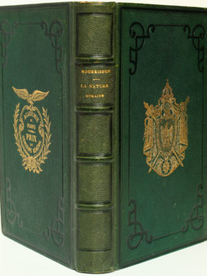 La Nature humaine. Jean-Félix Nourrisson. Librairie académique Didier & Cie. 1865. Reliure aux armes.