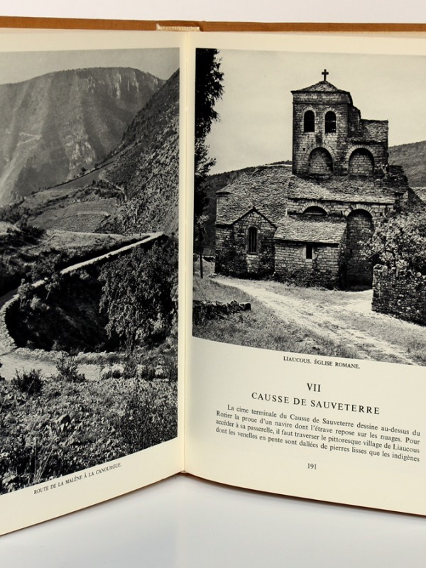 Causses et Cévennes, Gorges du Tarn. Jean GIROU, Christiane BURUCOA. Arthaud, 1957. Pages intérieures.