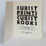 Cubist Prints / Cubist Books. Edited by Donna STEIN. Franklin Furnace 1983. Page titre.