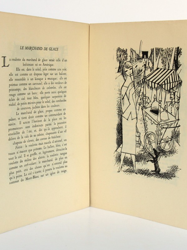 Paris des rues Les petits métiers de Paris. C.-H. Rocquet, illustrations Bernard Ducourant. Éditions Paul Guerin 1954. Pages intérieures.