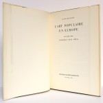 L'Art populaire en Europe Céramique Bois Métal, H. Th. Bossert. Éditions Albert Morancé, sans date. Page titre.