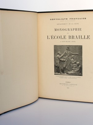 Monographie de l'École Braille à St-Mandé (Seine). Larousse 1899. Page Titre.