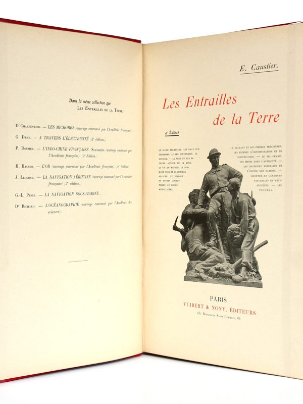 Les Entrailles de la Terre, Eugène Caustier. Vuibert & Nony Éditeurs, sans date [1910]. Page titre.