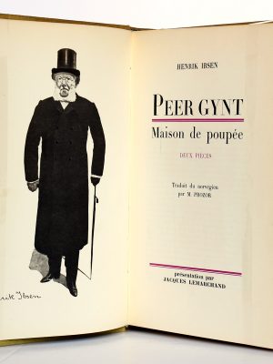 Peer Gynt - Maison de poupée. Henrik Ibsen. Le Livre Club du Libraire 1958. Frontispice et page-titre.