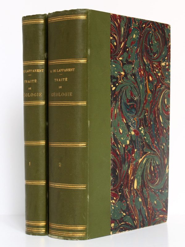Traité de géologie, A. de Lapparent. 3e édition. Librairie F. Savy, 1893. Reliures.