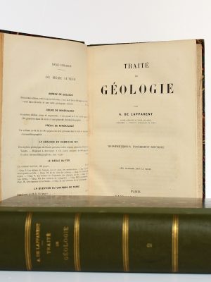 Traité de géologie, A. de Lapparent. 3e édition. Librairie F. Savy, 1893. Page titre volume 1.