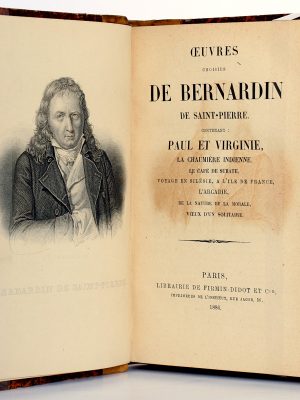 Œuvres choisies, Bernardin de Saint-Pierre. Firmin-Didot, 1886. Frontispice et page titre.