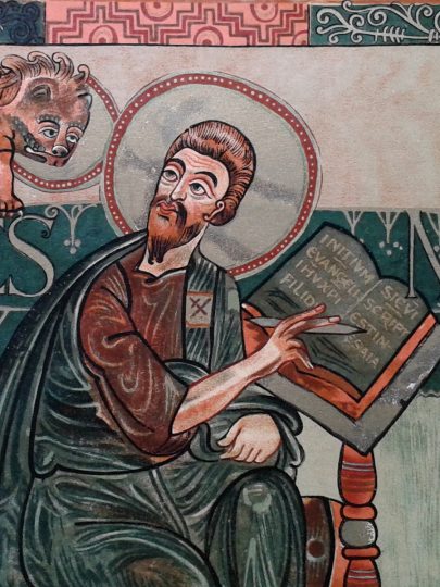 Évangéliaire de Charlemagne, détail.