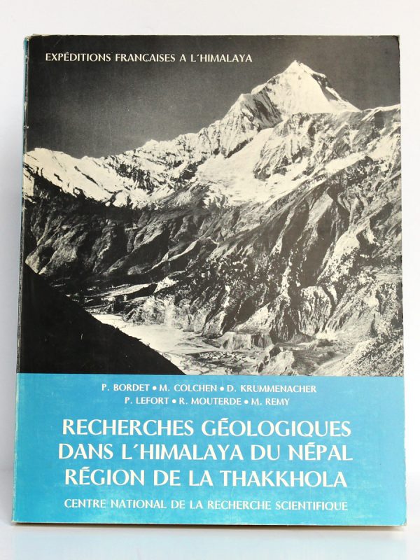 Recherches géologiques dans l'Himalaya du Népal, Région de la Thakkhola. CNRS, 1971. Couverture.