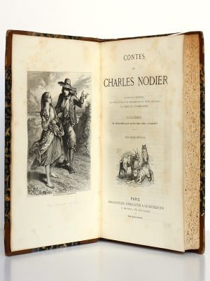 Contes, Charles Nodier. Hetzel sans date. Frontispice et page titre.