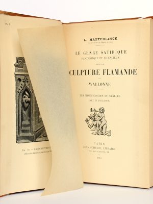 Le genre satirique, fantastique et licencieux dans la sculpture flamande et wallonne, Louis Maeterlinck. Jean Schemit, 1910. Frontispice et page titre.