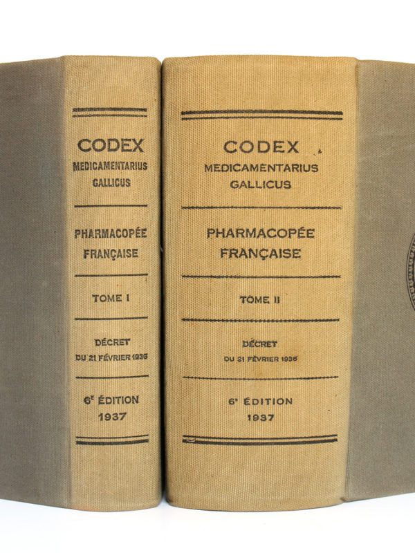 Codex 1937. Imprimeries Oberthur. 2 volumes. Reliure : dos et plats.