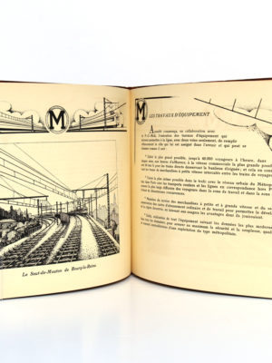 La ligne de Sceaux Chemin de Fer métropolitain de Paris. Éditions Jacques Arnaud v.1932. Pages intérieures 1.