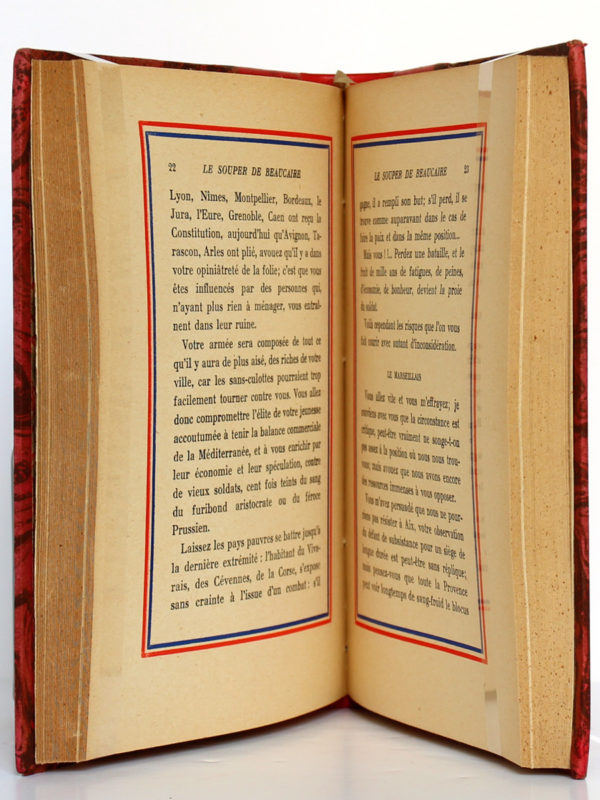 Le Discours de Lyon - Le Souper de Beaucaire - Manuscrit venu de Sainte-Hélène, Napoléon Bonaparte. Éditions Morancé, sans date [V. 1930]. Pages intérieures 1.