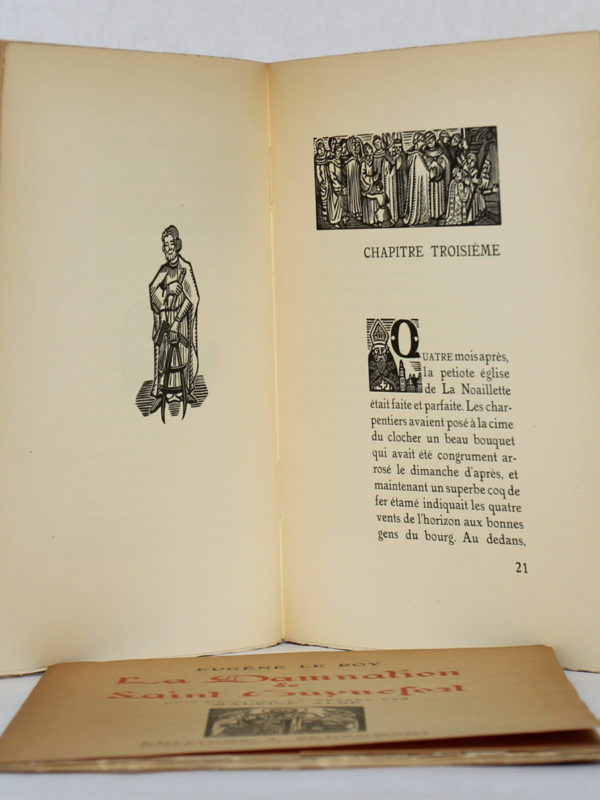 La Damnation de saint Guynefort, Eugène LE ROY, bois gravés de Maurice ALBE. Éditions Sedrowski, 1935. Pages intérieures.