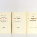 Classiques de la Table, BRILLAT-SAVARIN, GRIMOD DE LA REYNIÈRE. Éditions du Grand-Chêne, 1951. Livres.
