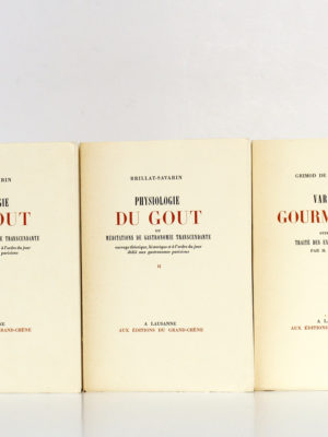 Classiques de la Table, BRILLAT-SAVARIN, GRIMOD DE LA REYNIÈRE. Éditions du Grand-Chêne, 1951. Livres.