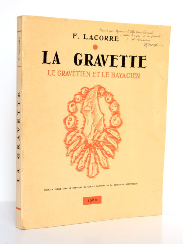 La Gravette Le Gravétien et le Bayacien, Fernand LACORRE. Imprimerie Barnéoud, 1960. Couverture.