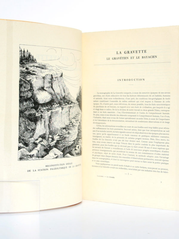 La Gravette Le Gravétien et le Bayacien, Fernand LACORRE. Imprimerie Barnéoud, 1960. Pages intérieures.