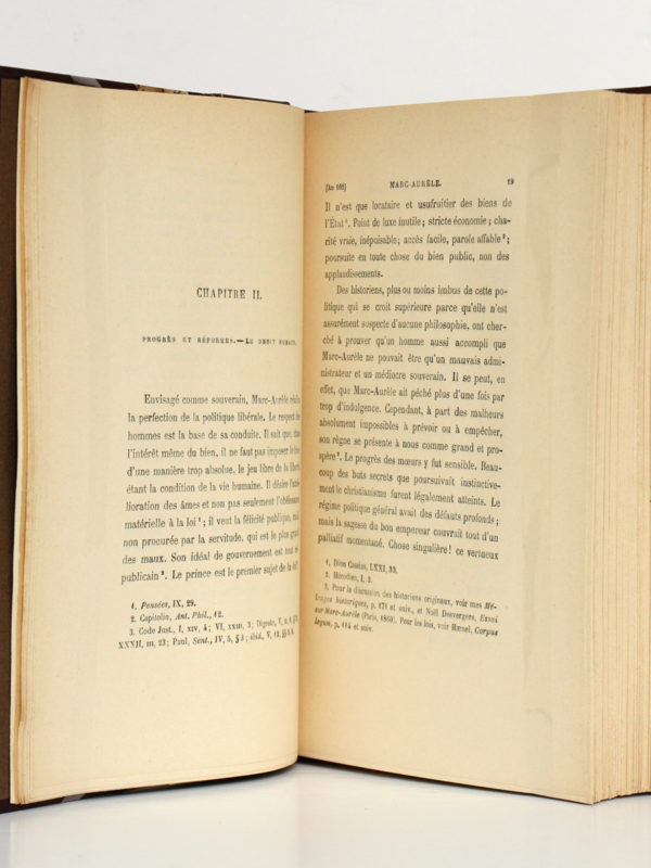 Marc-Aurèle et la fin du monde antique, Ernest RENAN. Calmann-Lévy [vers 1900]. Pages intérieures.