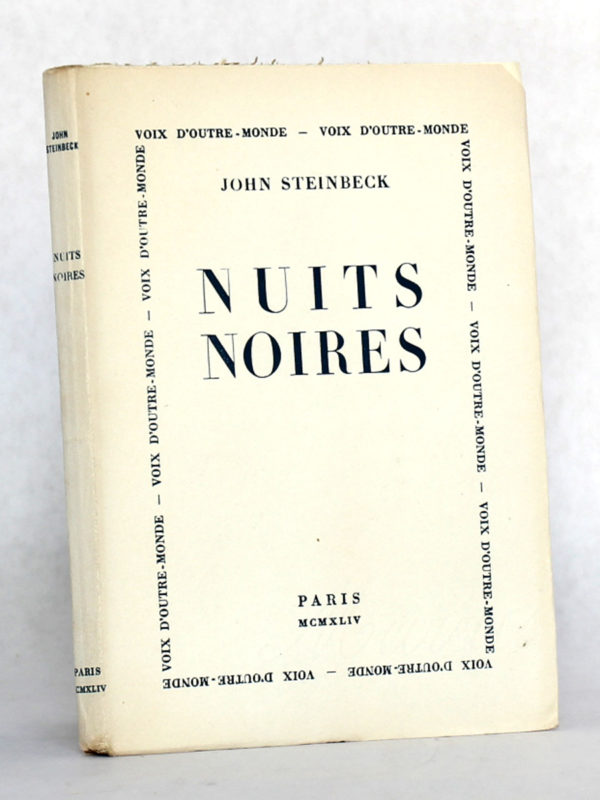 Nuits noires, John Steinbeck. Éditions de Minuit, 1945. Couverture.