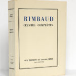 Œuvres complètes de RIMBAUD. Éditions du Grand-Chêne, 1943. Couverture.