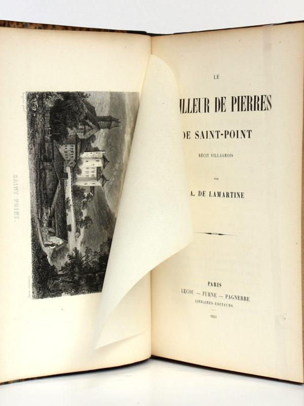 Le Tailleur de pierres de Saint-Point, Lamartine. Lecou-Furne_Pagnerre, 1851. Frontispice et page titre.