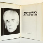 Andy Warhol Rétrospective. Centre Georges Pompidou 1990. Frontispice et page titre.