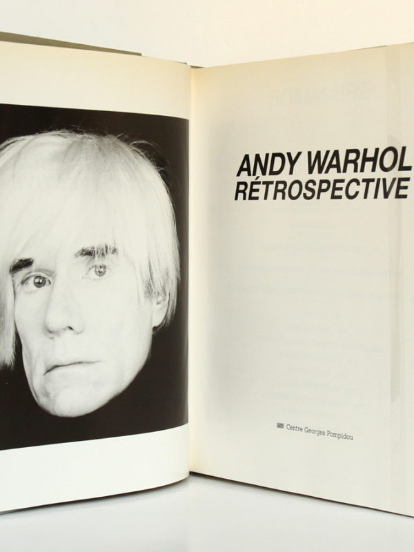 Andy Warhol Rétrospective. Centre Georges Pompidou 1990. Frontispice et page titre.