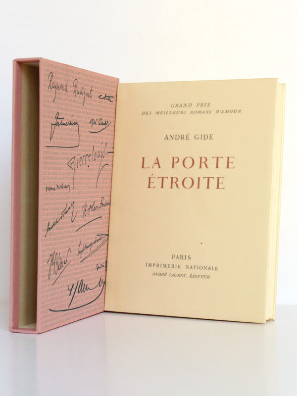 La Porte étroite, André GIDE. André Sauret Éditeur, 1958. Livre et étui.