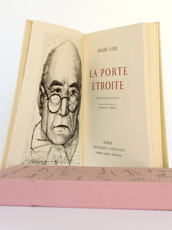 La Porte étroite, André GIDE. André Sauret Éditeur, 1958. Frontispice et page titre.