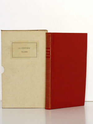 Fables, Contes et Nouvelles. LA FONTAINE. Bibliothèque de la Pléiade, 1932. Reliure et carton.