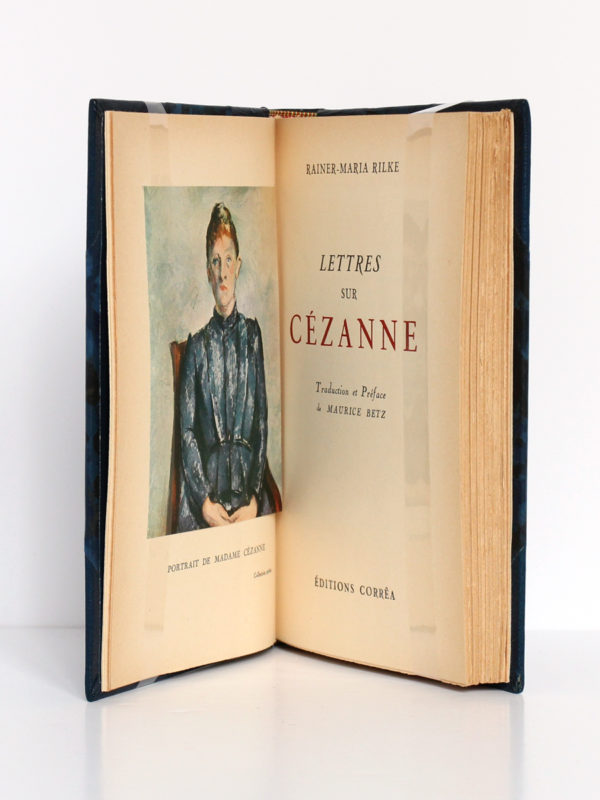Lettres sur Cézanne, Rainer-Maria RILKE. Éditions Corrêa, 1944. Frontispice et page titre.