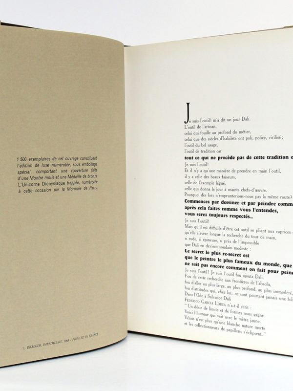 Dali, Max Gérard. De Draeger, 1968. Pages intérieures 2.