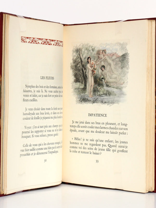 Les Chansons de Bilitis, Pierre LOUYS. Illustrations de Paul-Émile BÉCAT. L'Édition d'art H. Piazza, 1943. Pages intérieures.