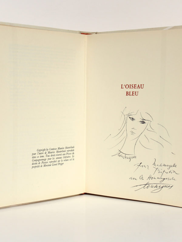 L'Oiseau bleu, Maurice MAETERLINCK, illustrations de TOUCHAGUES. Rombaldi, 1961. Autographe de l'illustrateur sur la page de faux-titre.
