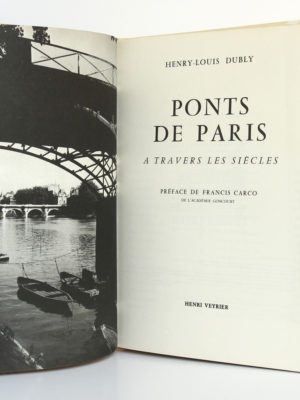 Ponts de Paris à travers les siècles, Henry-Louis. Henri Veyrier, 1973. Frontispice et page titre.