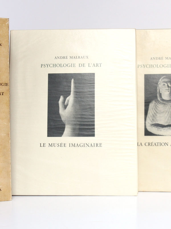 Psychologie de l'Art: Le musée imaginaire, La création artistique. Skira éditeur, 1947-1948. Livres, chemise et étui.