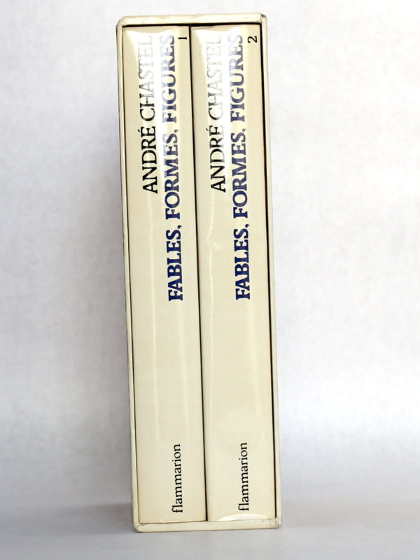 Fables, formes, figures, par André Chastel. Flammarion, 1978. Dos des livres dans le coffret.