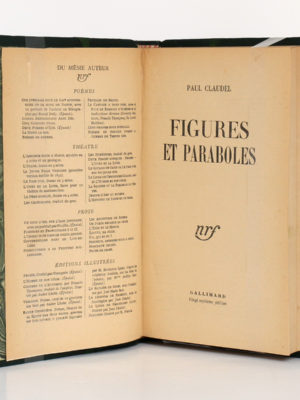 Figures et Paraboles, Paul Claudel. Gallimard-nrf, 1936. Page titre.