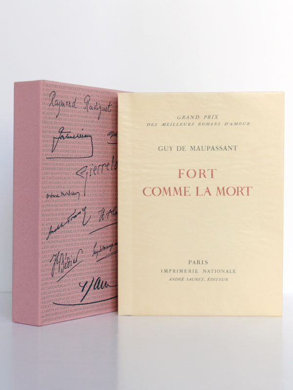 Fort comme la mort, Guy de Maupassant. Imprimerie Nationale, André Sauret éditeur, 1958. Livre et étui.