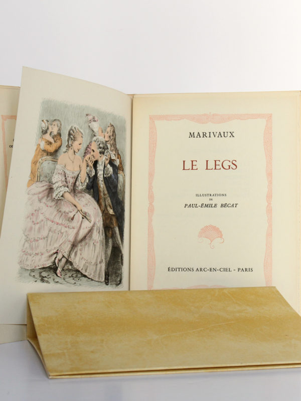 Les fausses confidences, Marivaux. Illustrations de Paul-Émile BÉCAT. Éditions Arc-en-Ciel, 1953. Frontispice et page titre 2.