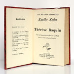Thérèse Raquin - Madeleine Férat, Émile Zola. François Bernouard, 1928. Page titre 1.